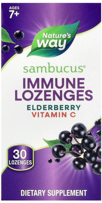 네이처스웨이 삼부커스 비타민C 함유 표준화 엘더베리 오리지널 사탕 정제 30정, 1개 - 쿠팡