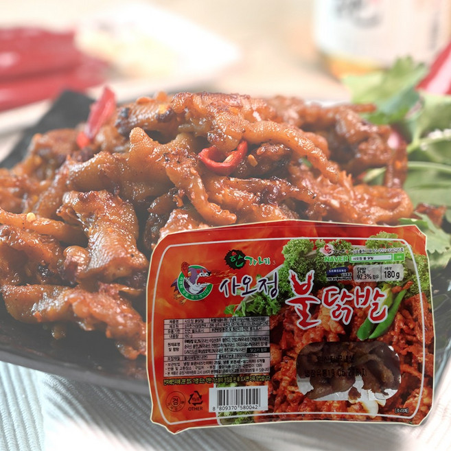 한가네 사오정 무뼈 불닭발 180gx3팩, 3개, 180g