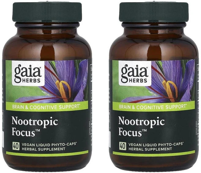 가이아 허브 누트로픽 포커스 캡슐, 2개, 40정 - 쿠팡