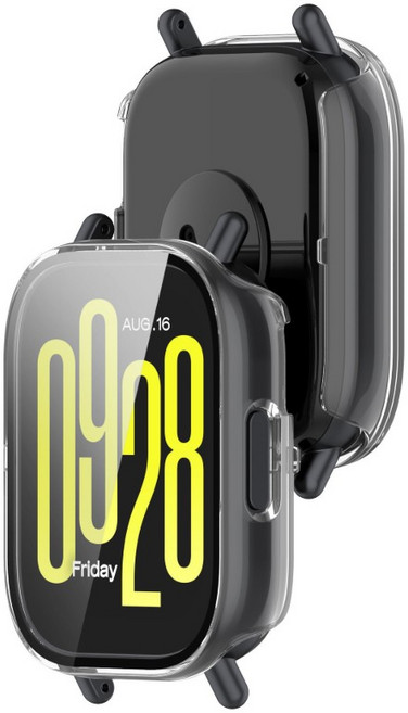 모사요 샤오미 레드미 워치 5 액티브 라이트 풀커버 PC 케이스, 투명, 1개