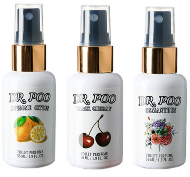닥터푸 토일렛퍼퓸 화장실 탈취제 화장실 방향제, 어썸시트러스+블랙체리+오스만투스, 3개, 56ml