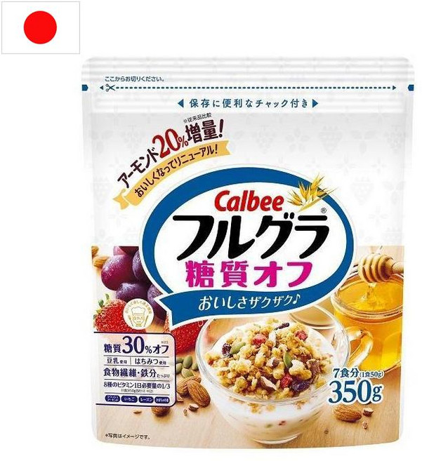 일본 가루비 후루구라 그래놀라 시리얼 350g 탄수화물 30% OFF, 1개
