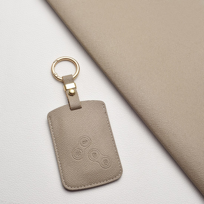 르노삼성 천연 소가죽 스마트키 커버 케이스 C타입 호환 SM3/뉴SM3/SM5/SM7/QM3/QM5/라구나/CLIO 등 차량용 키홀더, 르노 C 타입, 에토프그레이