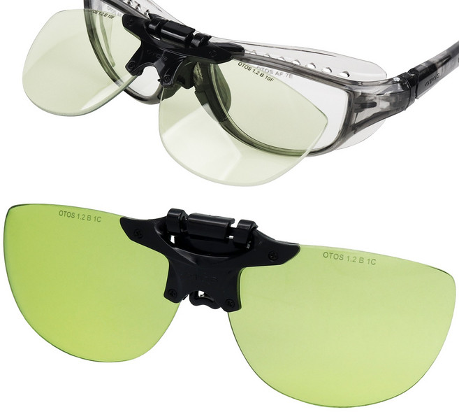 오토스 산업용 도수보안경 장착 보호안경 차광 클립형 커버렌즈 C-7I0IIB, 1개