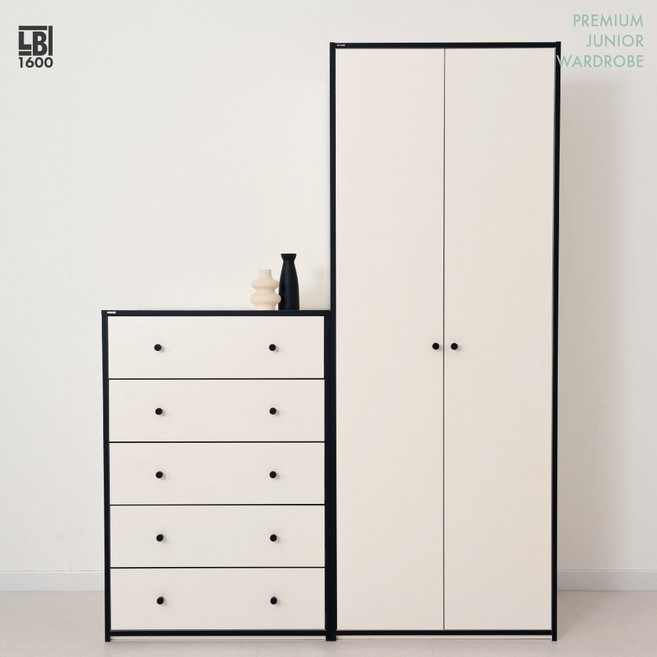 리엘비 레브 SE0등급 아기옷장 주니어옷장 서랍장 1600세트A, 3단, 미포함, 블랙