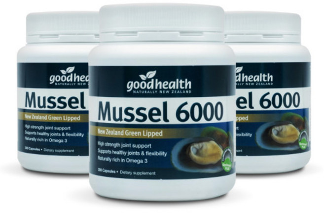 굿헬스 뉴질랜드 초록입홍합 그린머슬 6000mg 300캡슐, 300정, 6개