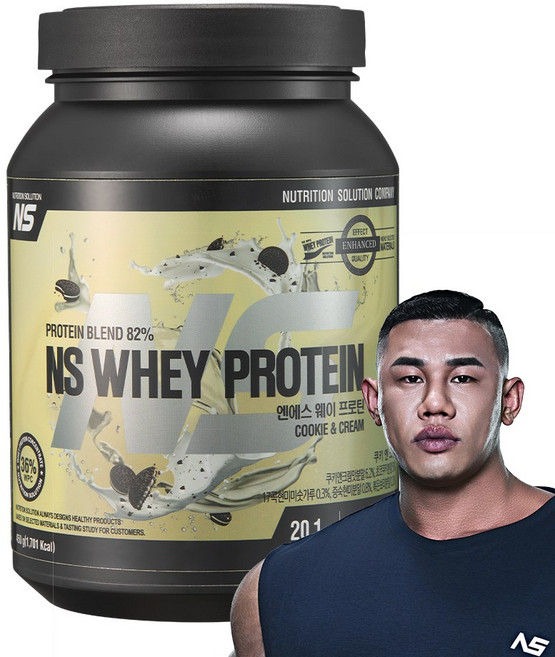 NS 웨이 프로틴 쿠키앤크림맛 헬스보충제 단백질보충제, 1개, 450g