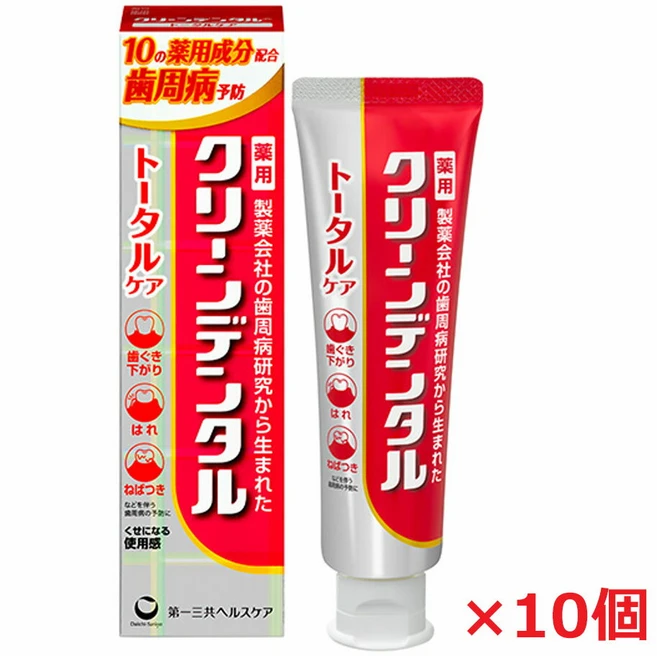 [10개 세트][의약부외품]클린 덴탈 토탈 케어 100g×10개, 100g - 쿠팡