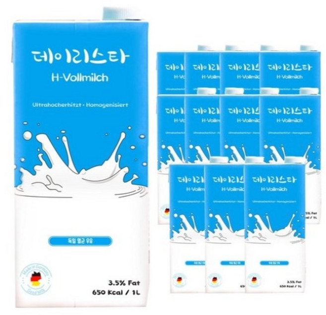 데이리스타 밀쉬 멸균우유, 1L, 96개