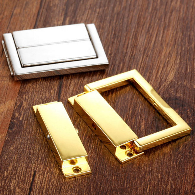 1 pc 상자 hasp 잠금 토글 래치 래치 상자 가방 버클 클립 걸쇠 가구 하드웨어 48*30mm, [01] Silver