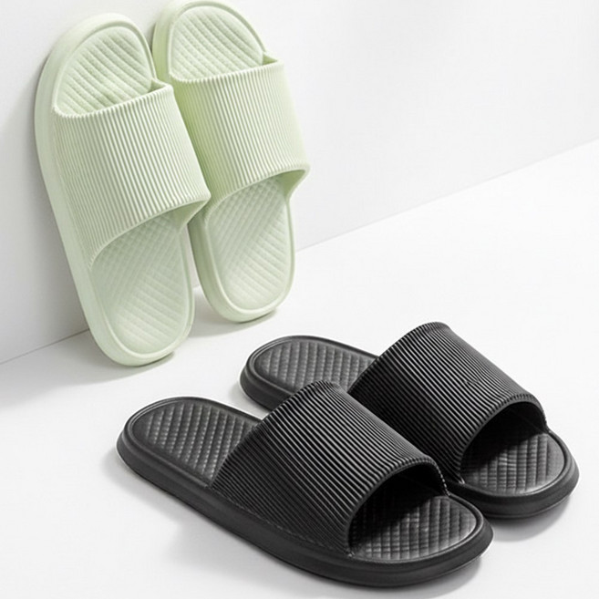 거실용슬리퍼 거실 남녀 커플 실내화 여성 실내슬리퍼, 2개, 블랙그린