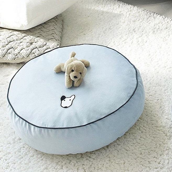 Pet Park 쁘리엘르 원스 극세사 강아지 방석 솜포함, 블루, 1개