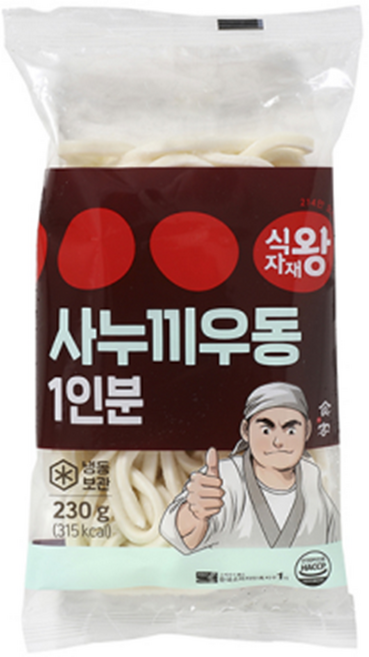 식자재왕 사누끼 냉동 우동면, 8개, 230g