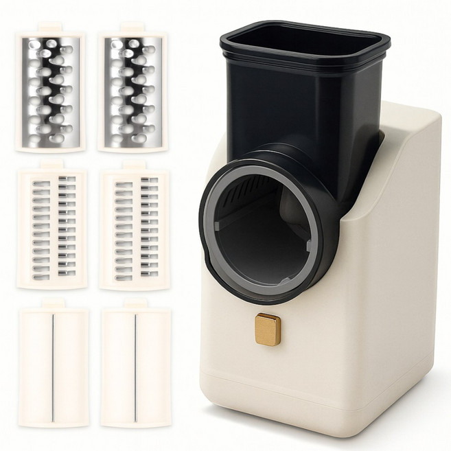 버니드업 파워절삭 전동채칼 무생채 양배추 야채 무선 오토슬라이서, 1개, 3세대 화이트