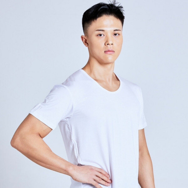 Dab 텐셀 면 소프트 고ㅂ부드러운 남성 반팔 런닝
