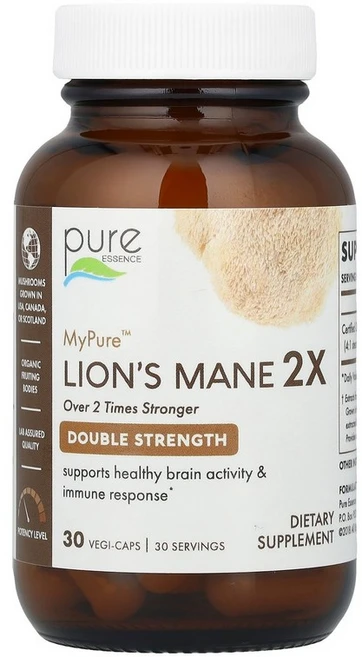 퓨어 에센스 Pure Essence MyPure™ 노루궁뎅이버섯 2X 500mg 베지 캡슐 30정124967원산지:기타, 1개 - 쿠팡