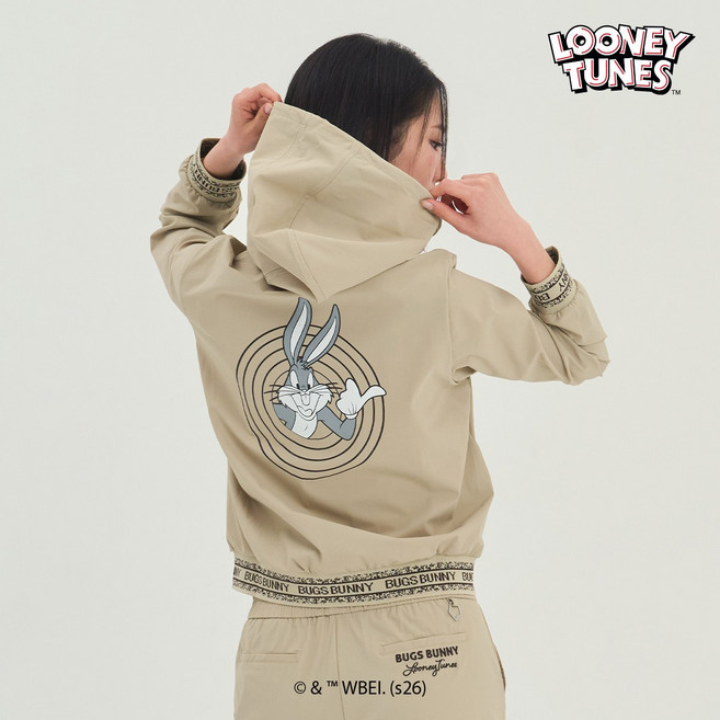 디즈니골프 스팍스 여성 벅스버니 시보리 후드 트레이닝 점퍼 HP1LTW200