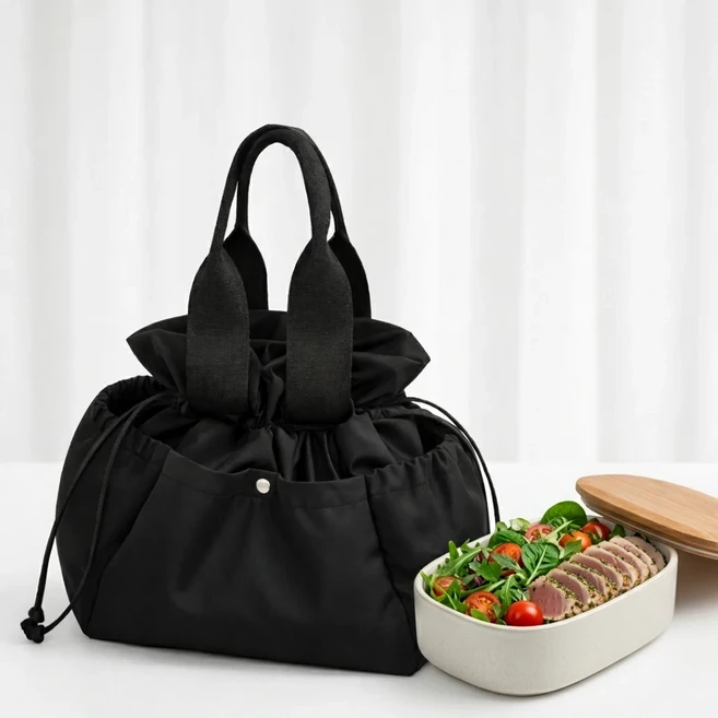 냄새차단 직장인런치백 골프보냉백, 블랙, 1개