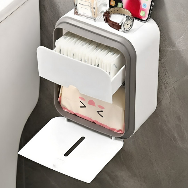 에이트몰 시크릿 욕실 정리함, 화이트, 1개