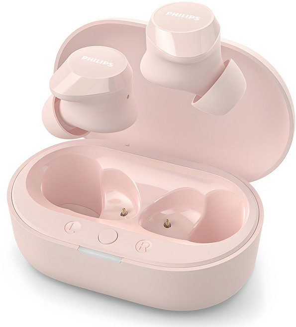 필립스 와이어리스 중저음 부스트 5.3 블루투스 이어폰, TAT1209, 핑크