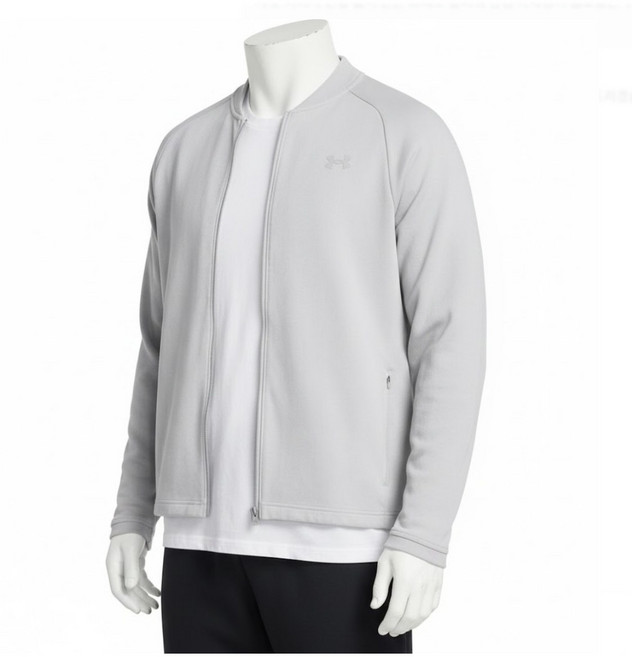 [언더아머_스포츠] 기능성 더블니트 봄버 집업 재킷 바람막이 남성 간절기 자켓 TM1383426 골프풀집 GOLF