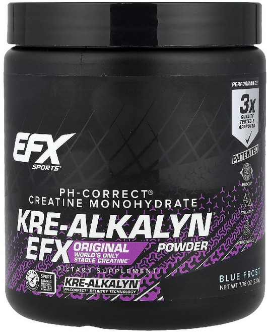 EFX 크레아틴 Kre-Alkalyn EFX 오리지널 스포츠 블루프로스트 파우더가루220g, 1