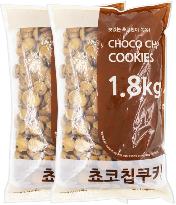 신흥제과 쵸코칩쿠키 1.8kg (대용량), 2개
