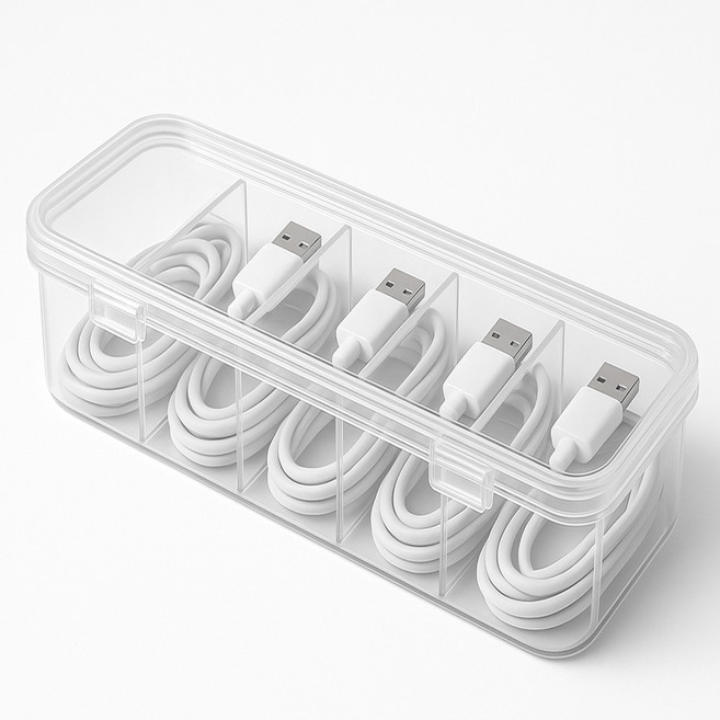 빛나는깔끔 다용도 미니 머리끈 헤어 정리함 뚜껑, 반투명, 1개