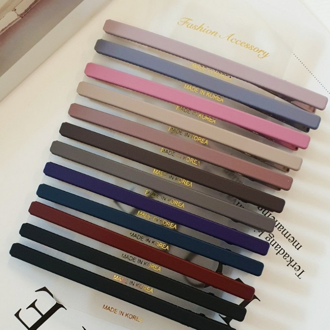 제이클레어 심플 일자 앞머리 옆머리 집게핀 12p 세트