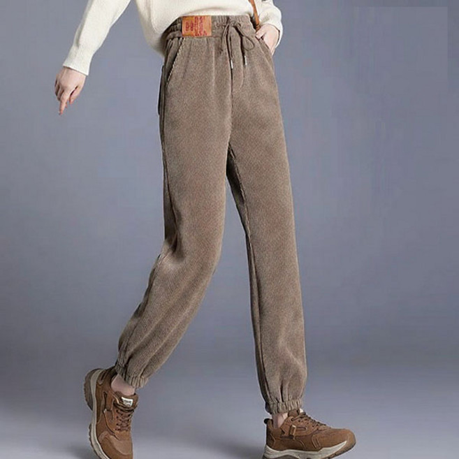 유아마인 겨울 여자 여성 골덴 기모 융털 골덴 밴딩 바지