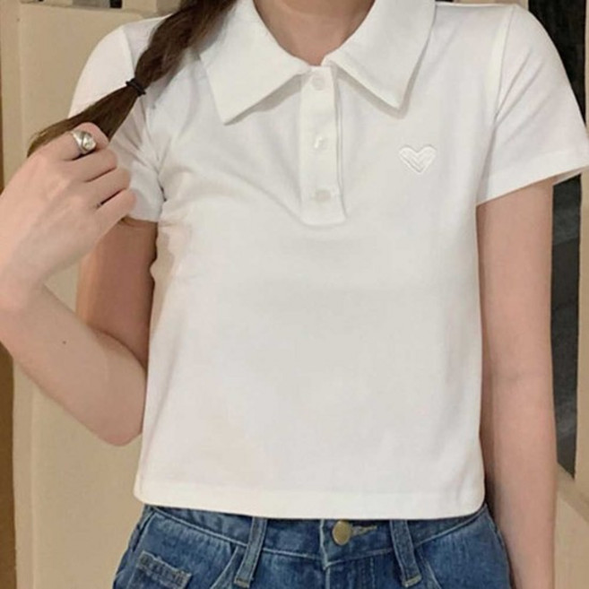 여성용 카라 반팔티