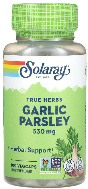 솔라레이 갈릭 파슬리 Garlic Parsley 530mg 베지 캡슐 100정, 솔라레이 Solaray, True Herbs, Garl, 1개
