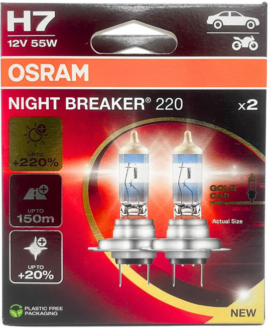 OSRAM NIGHT BREAKER 220 汽車鹵素燈泡, 1個, H7