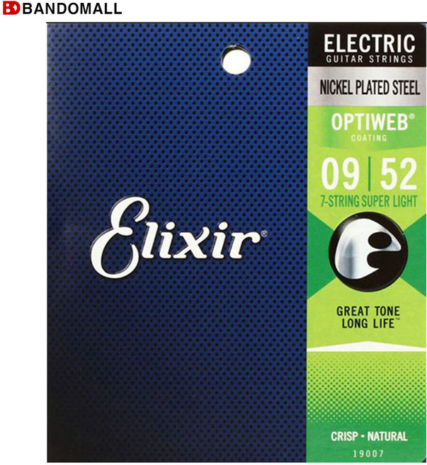엘릭서 일렉기타줄 7현 8현 바리톤, 1세트, 나노 6현 바리톤 12-68