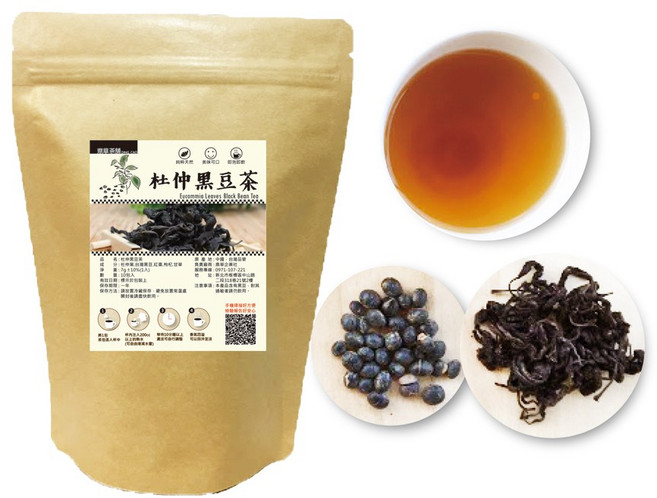 鼎草茶舖 杜仲黑豆茶 產後調理飲品 溫和滋養配方, 7g, 1套, 10個裝