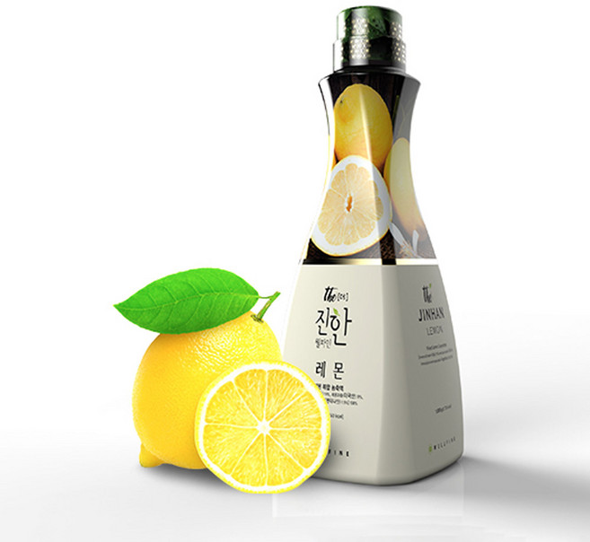 웰파인 더진한 레몬 농축액, 1.5L, 2개
