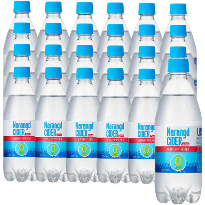나랑드사이다 제로 500ml PET 24입 1box, 24개