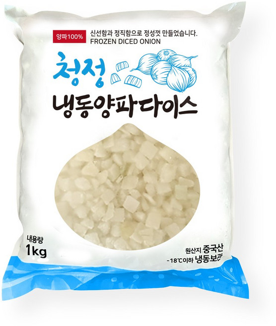 청정 냉동 양파/깐양파/양파다이스 1kg 10팩, 10개