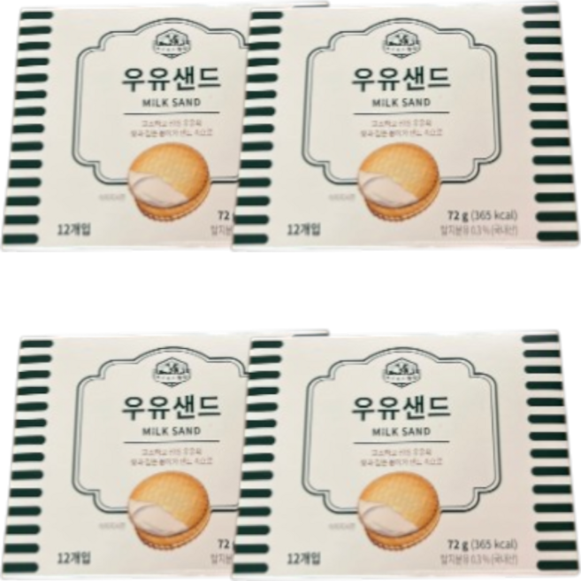 ㅇㅊㅁㅅ목장 제주도 우유샌드, 4개, 72g