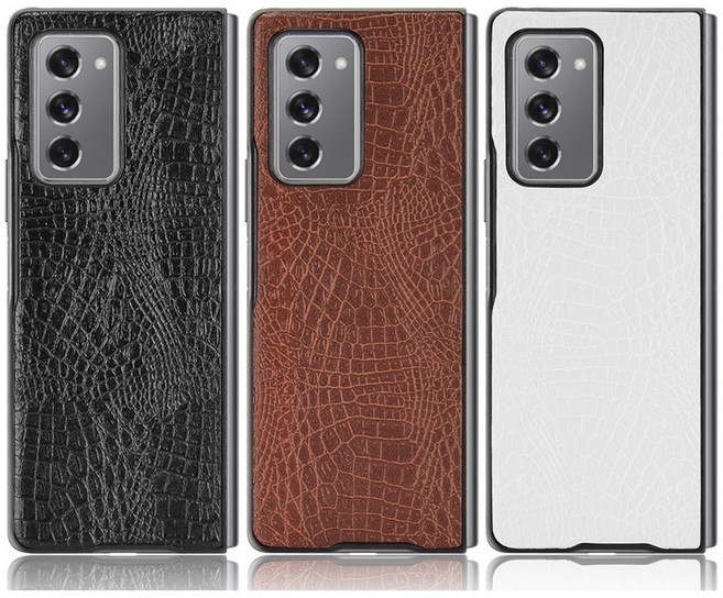 [폰이소] 폴드2 크로커다일 프리미엄 레더 케이스 가죽 케이스 F916