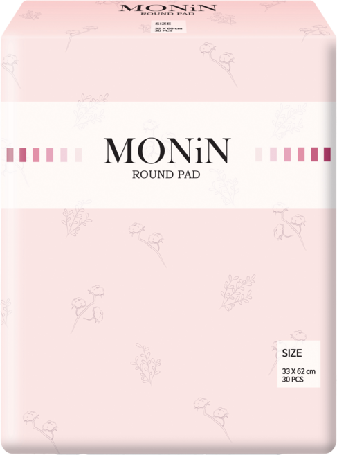 모닌 남녀공용 땅콩형 라운드패드 성인기저귀 62 x 33 cm, 240매입, 1박스