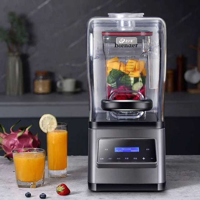 업소용블렌더 과일 얼음 믹서기 스무디 제조기 카페, 다크그레이 + 밀크 커버컵 + 티컵 스무디 컵, 3. 본체+밀크 커버 컵+티컵