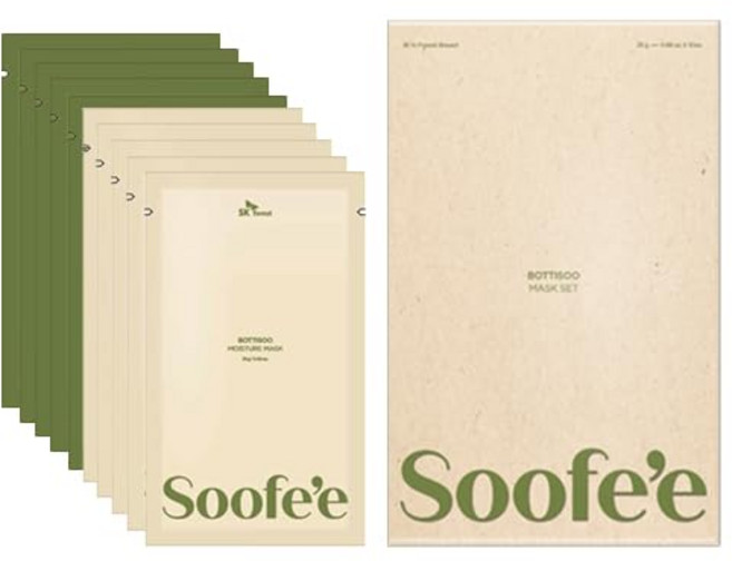 soofe'e 스페어 보티스 마스크 10장 [공식·정규품] 보습 5장·진정 5장 한국, 1