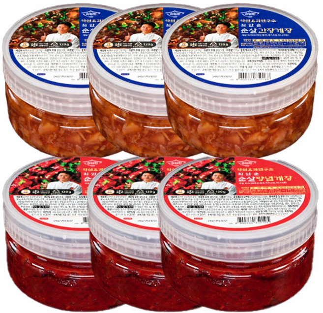 [MJ-FOOD] 약선요리연구소 최만순의 순살게장세트, 6세트, 120g