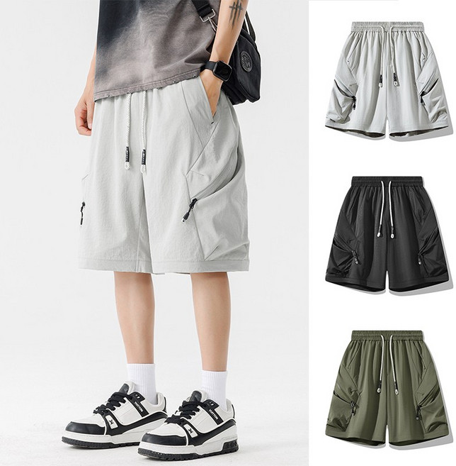 Sevenmoon 카고 바지 빅사이즈 여름 남성 캐주얼바지 반바지 슬랙스 포켓 반바지