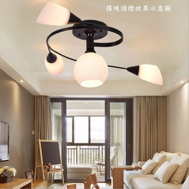 吸頂燈 客廳燈 主臥燈 造型3, 含LED燈泡白光4顆, 1859-3