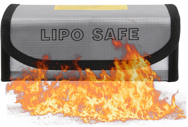 LiPo 리포 배터리 방화 세이프 백 리튬폴리머 충전 보관 파이어프루프 방폭 파우치 드론 RC카 보트 안전 보관 가방 초등학생 안전, 1개, (RC) 배터리보관가방(그레이)