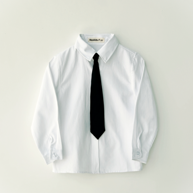 뉴키즈팩토리 키즈 주니어 넥타이 옥스퍼드 남방 셔츠 단체복 합창복 졸업식 와이셔츠