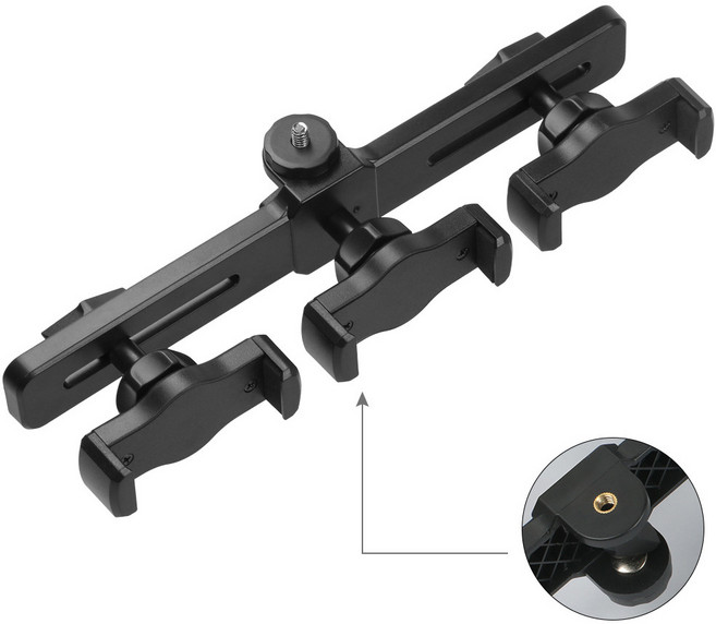 오토케 AC-N33 트리플 스마트폰 홀더 거치대 개인방송장비 모바일방송 그립 휴대폰, AC-N33 단품 + AC-A9 콜드슈 브라켓, 1개