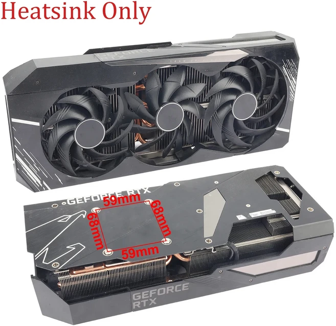 기가 바이트 AORUS GeForce RTX 3080 교체 그래픽 카드 방열판 오리지널 RTX3080 비디오, 01 Heatsink, 01 Black, 01 RGB